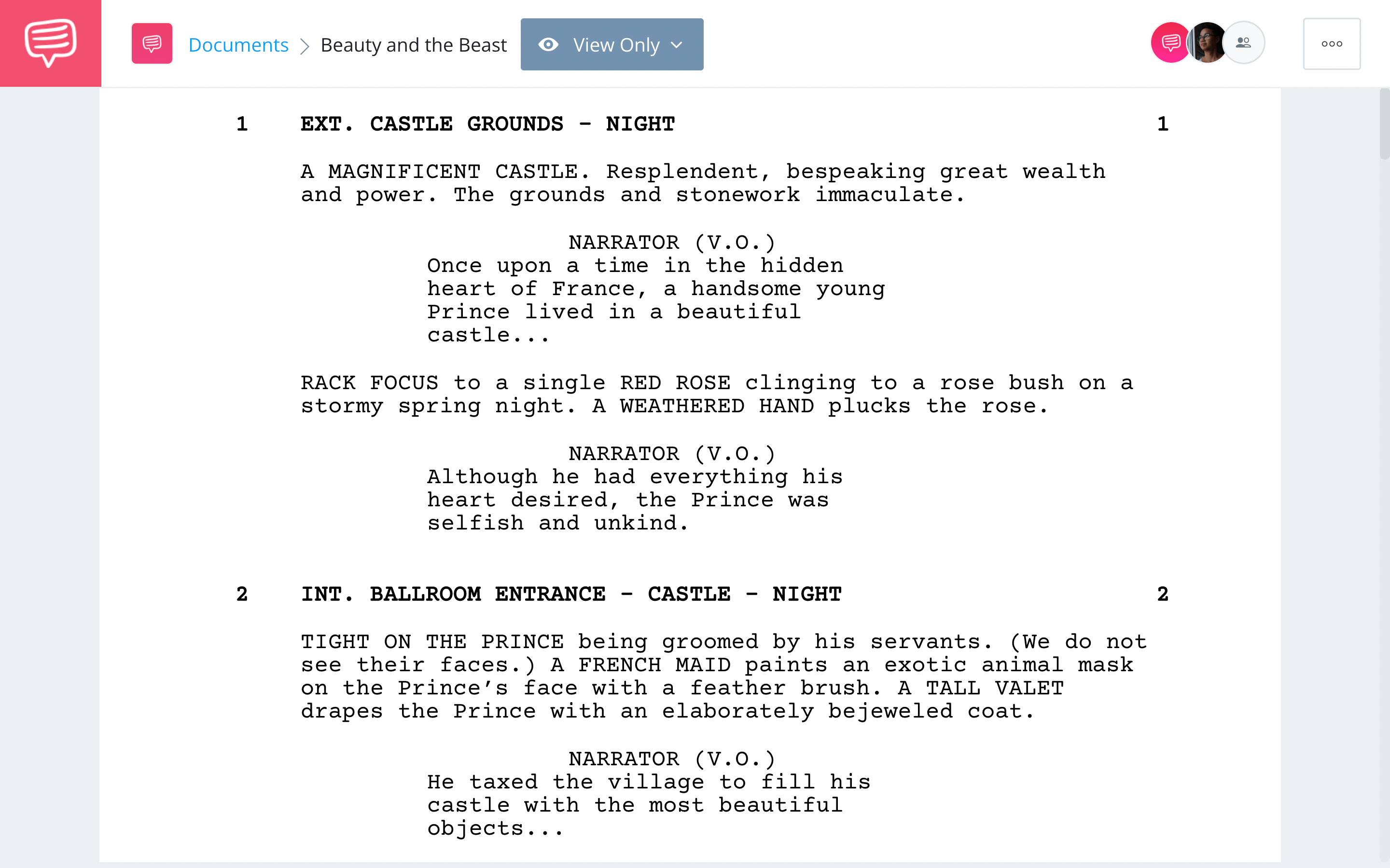 Beauty and the Beast Script Teardown Full Script PDF Download StudioBinder Screenwriting Software