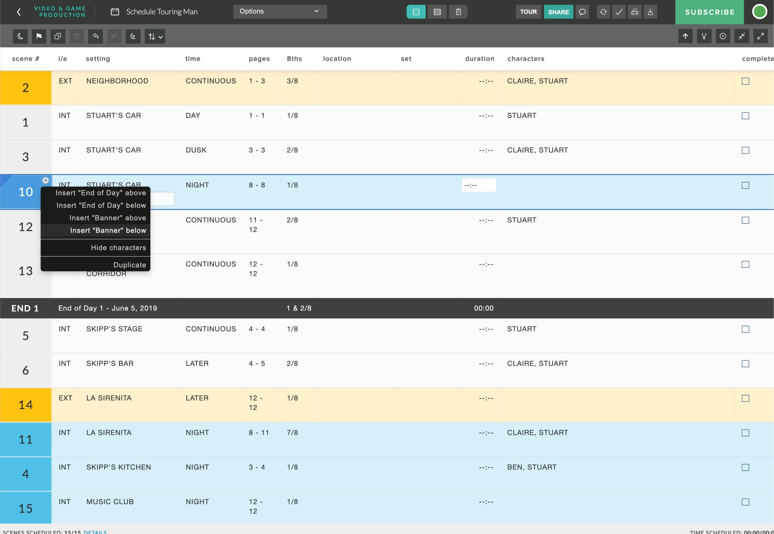 Best Alternative to Celtx Shooting Schedule Software - More Options