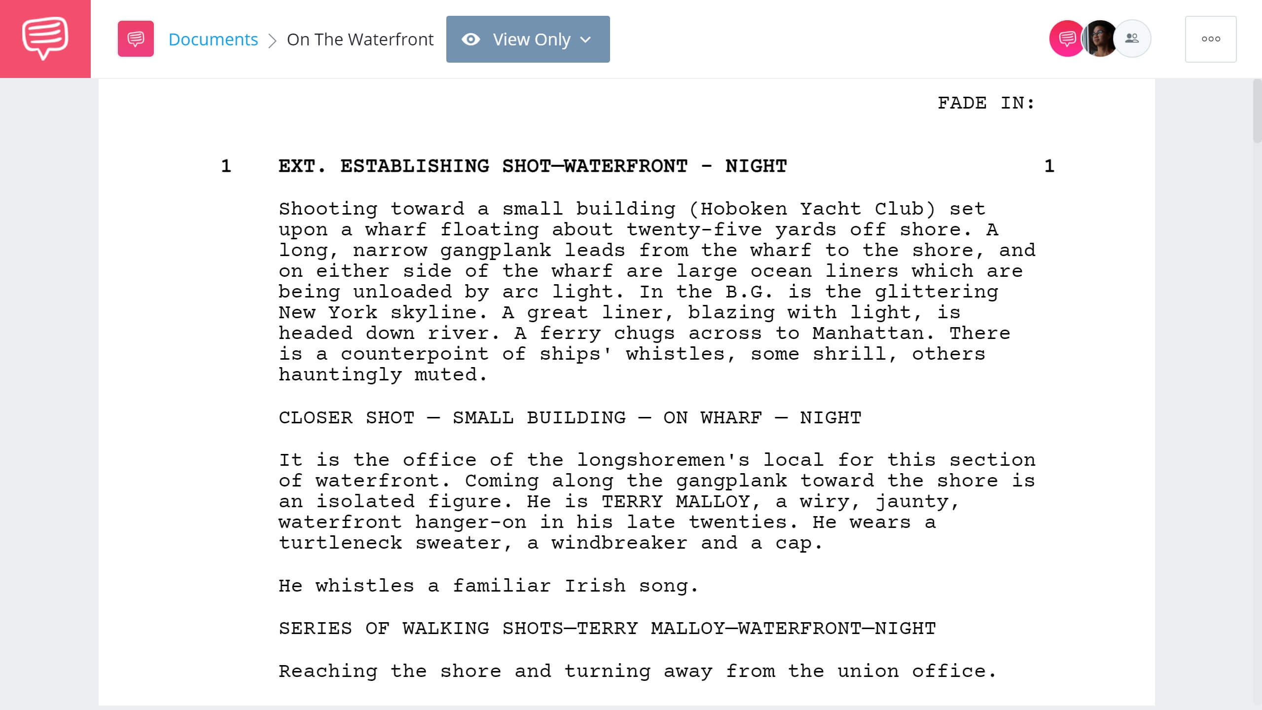 Best Original Screenplay Academy Award - On The Waterfornt Full Script PDF Download - StudioBinder Screenwriting Software