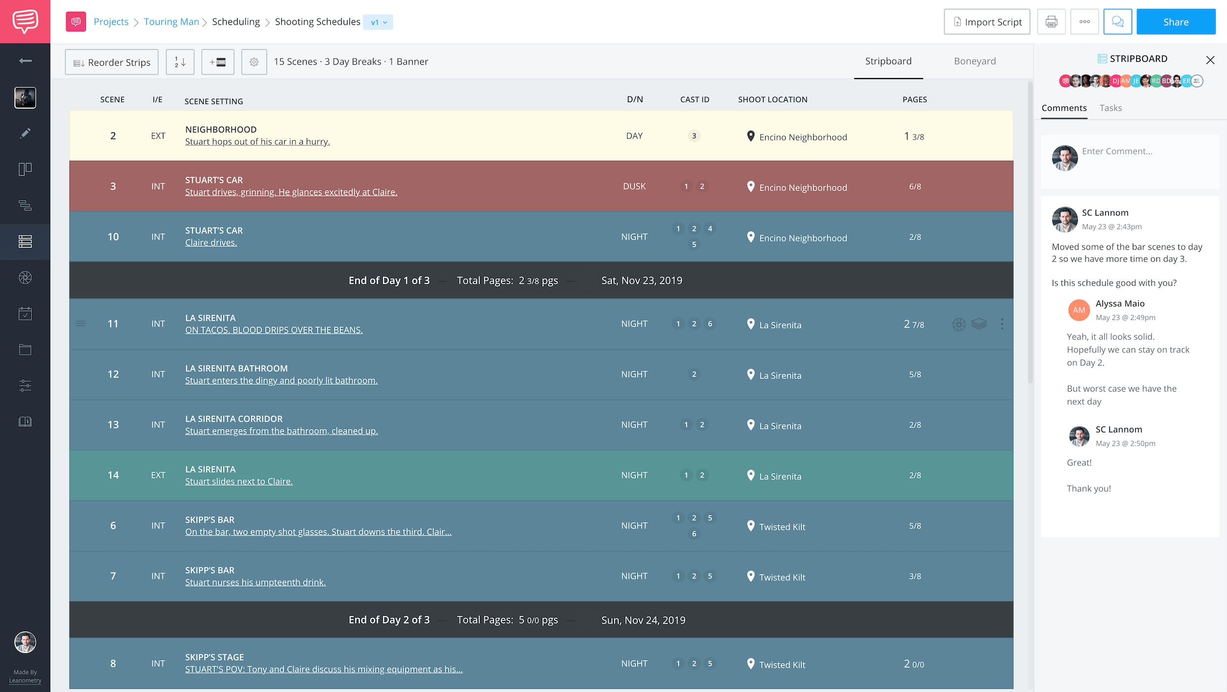 Film Scheduling Software - Film Production Shooting Schedule and Collaboration - Free Shooting Schedule Template - StudioBinder