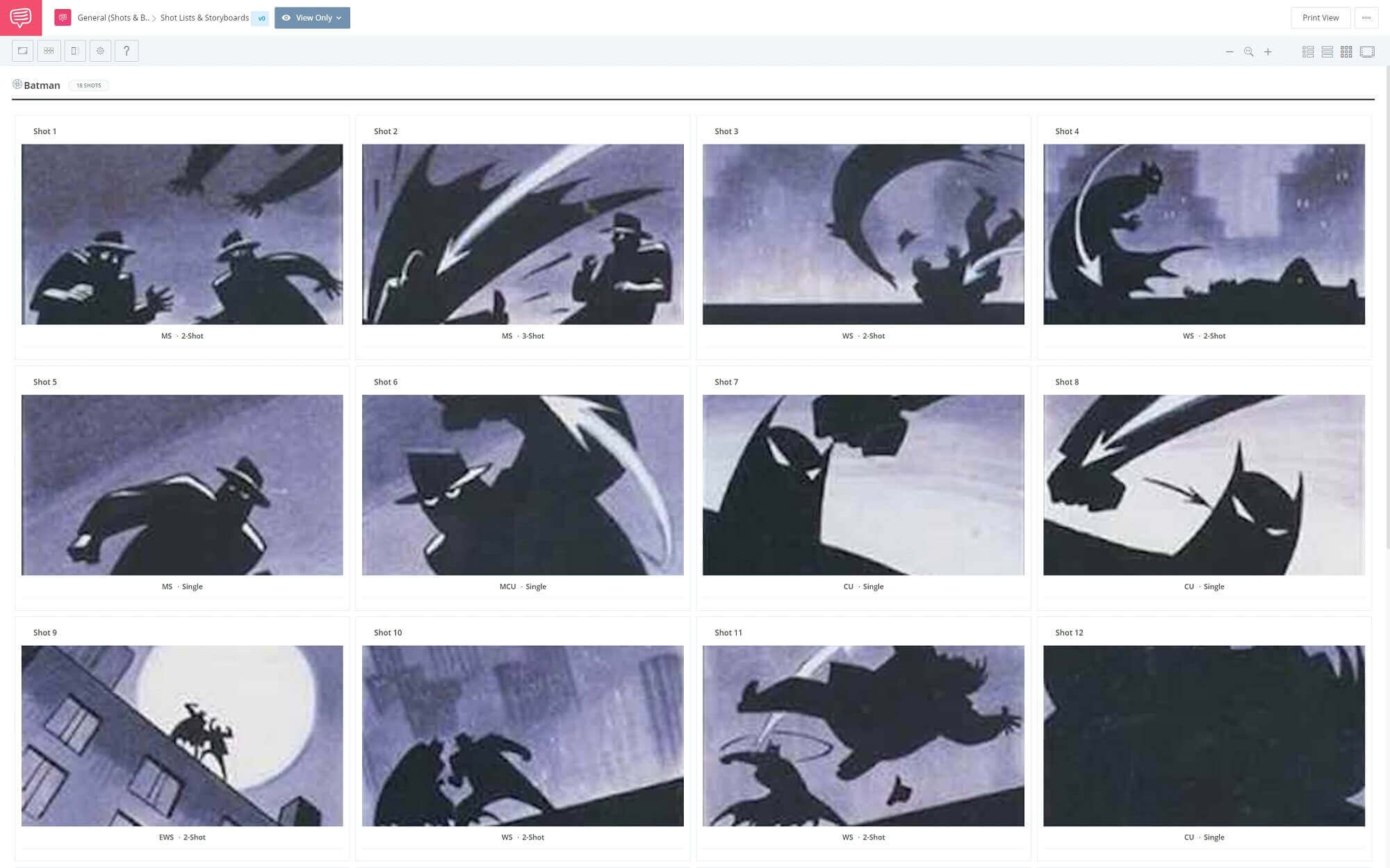 Film Storyboard Example - Batman The Animated Series Storyboard - StudioBinder Storyboarding Software