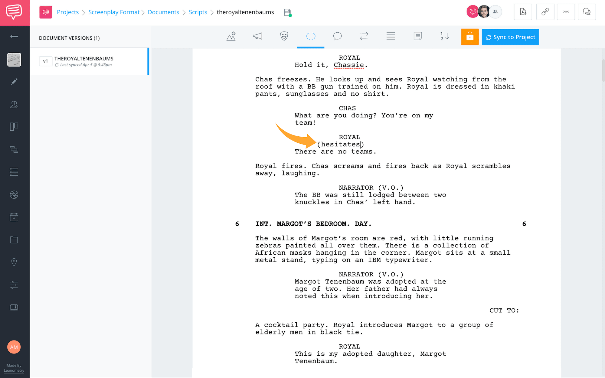Formatting a Screenplay - Screenplay Format - Parentheses - StudioBinder Screenwriting Software