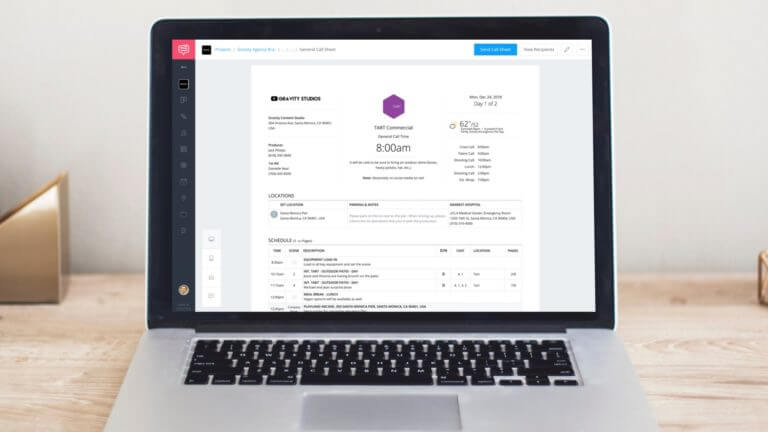 How to Make a Call Sheet Online with Call Sheet Software - Header Image- StudioBinder