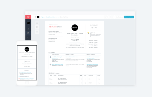New Release - Call Sheet Improvements, film crew list customization, and privacy controls - StudioBinder Hero