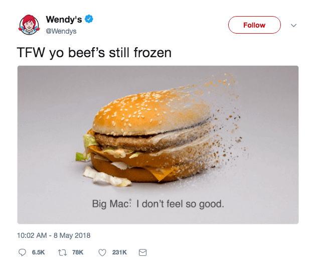 Social Media Advertising Wendys