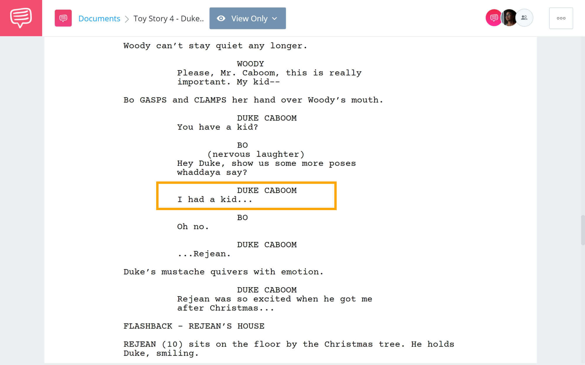 Toy Story 4 Script Teardown - Duke Caboom - StudioBinder Screenwriting Software