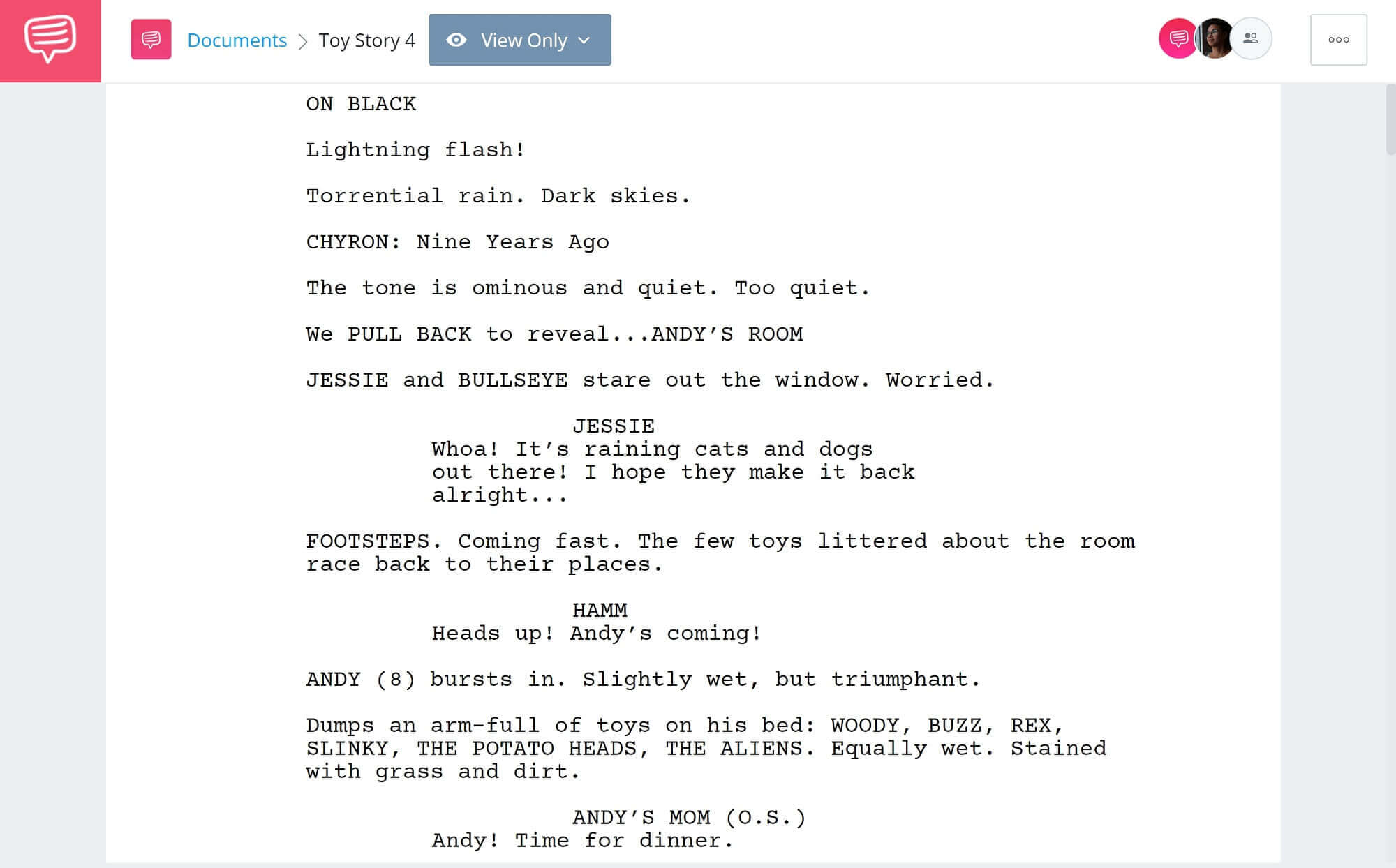 Toy Story 4 Script Teardown - Full Script PDF Download - StudioBinder Screenwriting Software