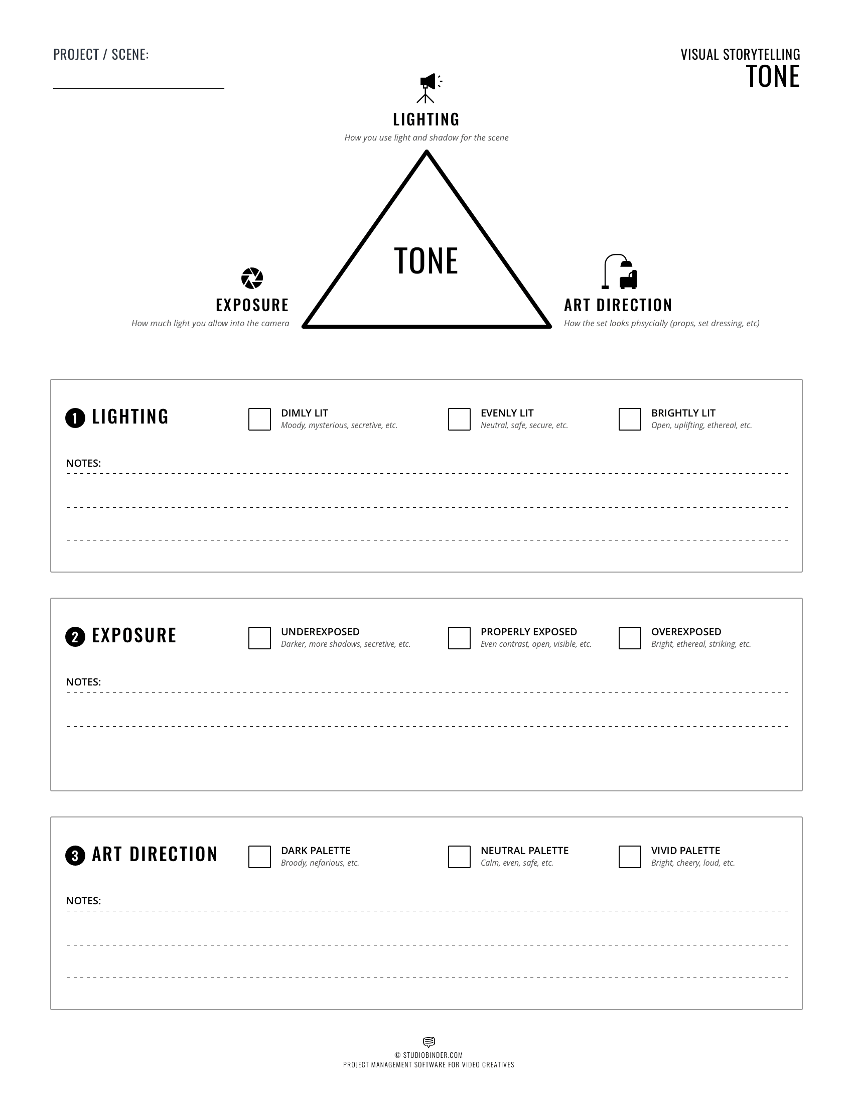 Visual Storytelling - Tone Worksheet