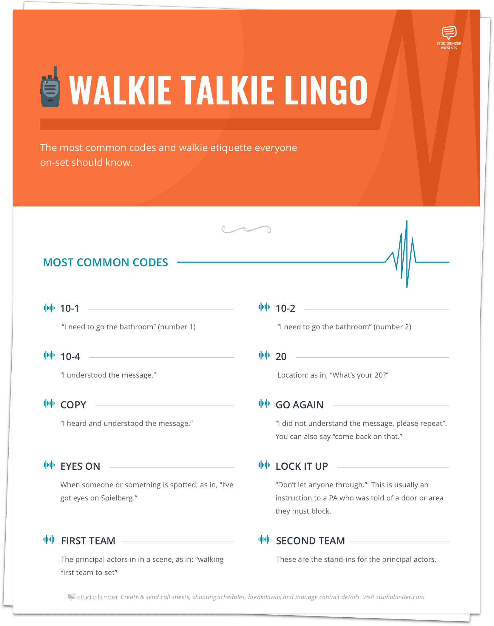 Walkie Talkie Lingo - Stacked Free - StudioBinder